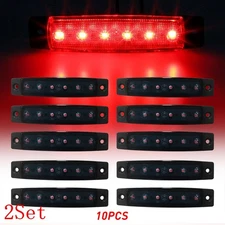 10/20X 3/4" Marker Lights LED Truck Trailer Round Side Mark Light Smoked