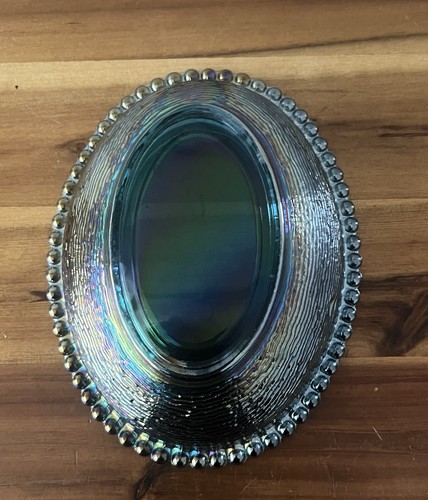 Vintage Indiana Glas blau irisierend Karneval Henne auf Nest NEUWERTIG! - Bild 12 von 17