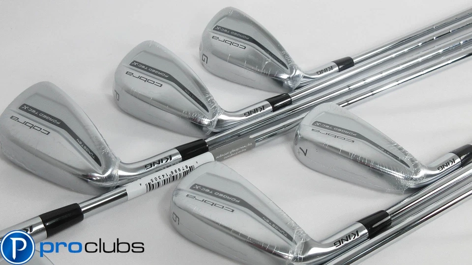 NEW Left Handed COBRA '2022 KING FORGED TEC-X IRONS 5-PW,GW STEEL REGULAR 413411 - Image 3 of 4