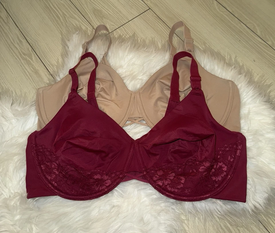 2 Vanity Fair 76571 Radiant Back Smoothing Bras Unlined Underwire Womens 42D - Image 2 of 4