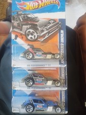 2011 Hot Wheels ~ AMC Greased Gremlin ~ Set of 3 ~ silver black blue ~ Lucas
