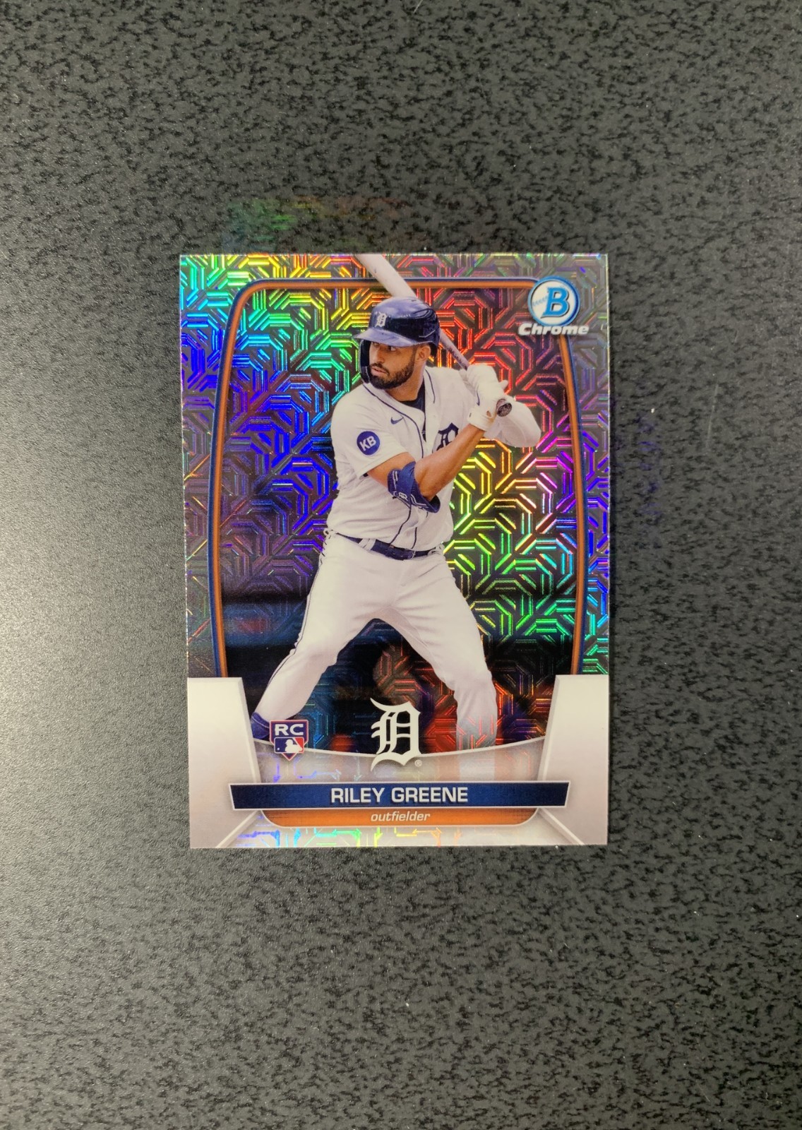 2023 Bowman Riley Greene RC #90 Chrome Mojo Refractor Tigers