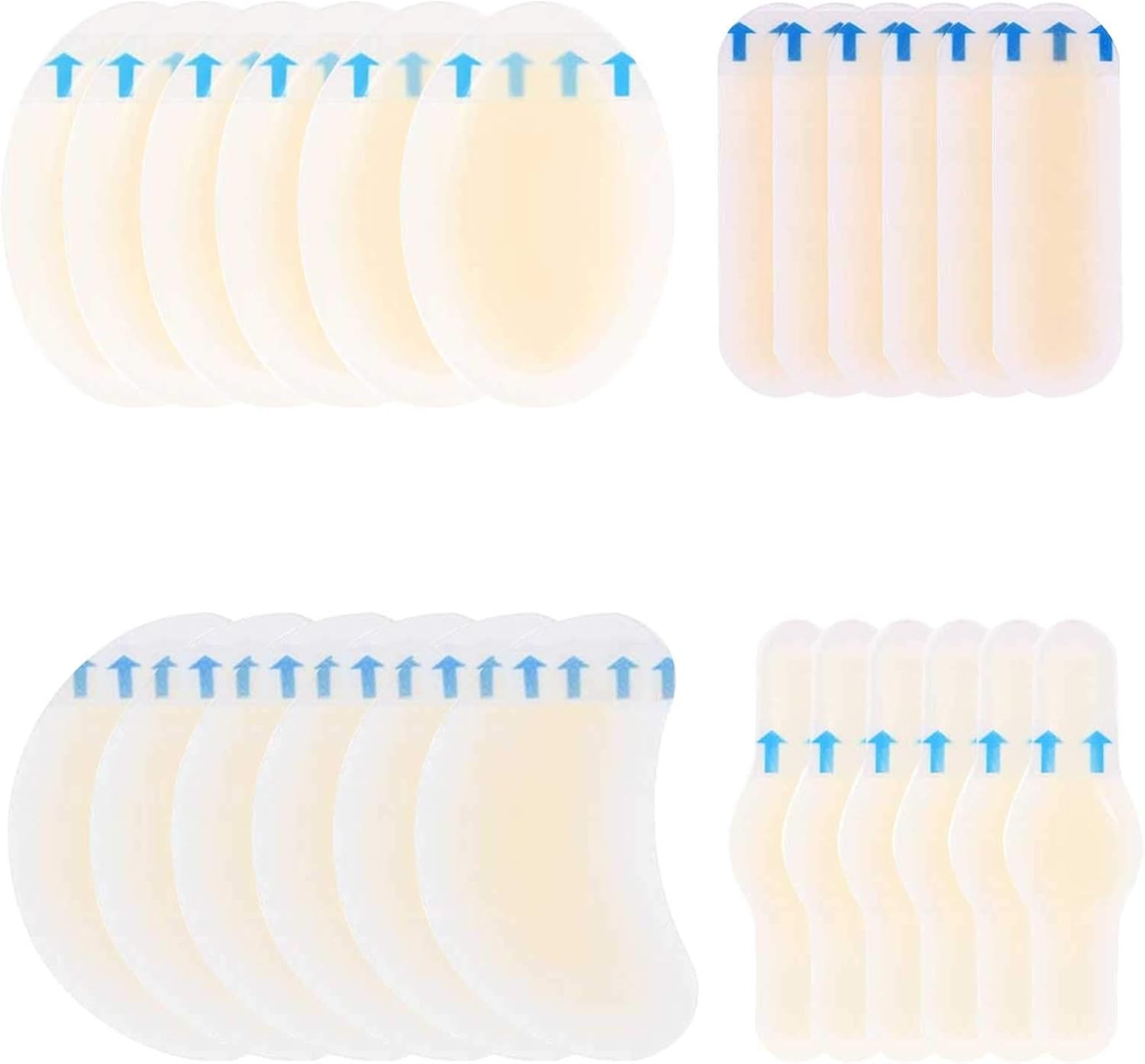24 PCS Invisible Blister Plasters for feet, Blister Gel Pads Hydrocolloid Banda