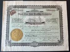 1900 MARK TEN SUIE TRADING CO. Stock RARE SEATTLE! Early Chinese Merchant Signed
