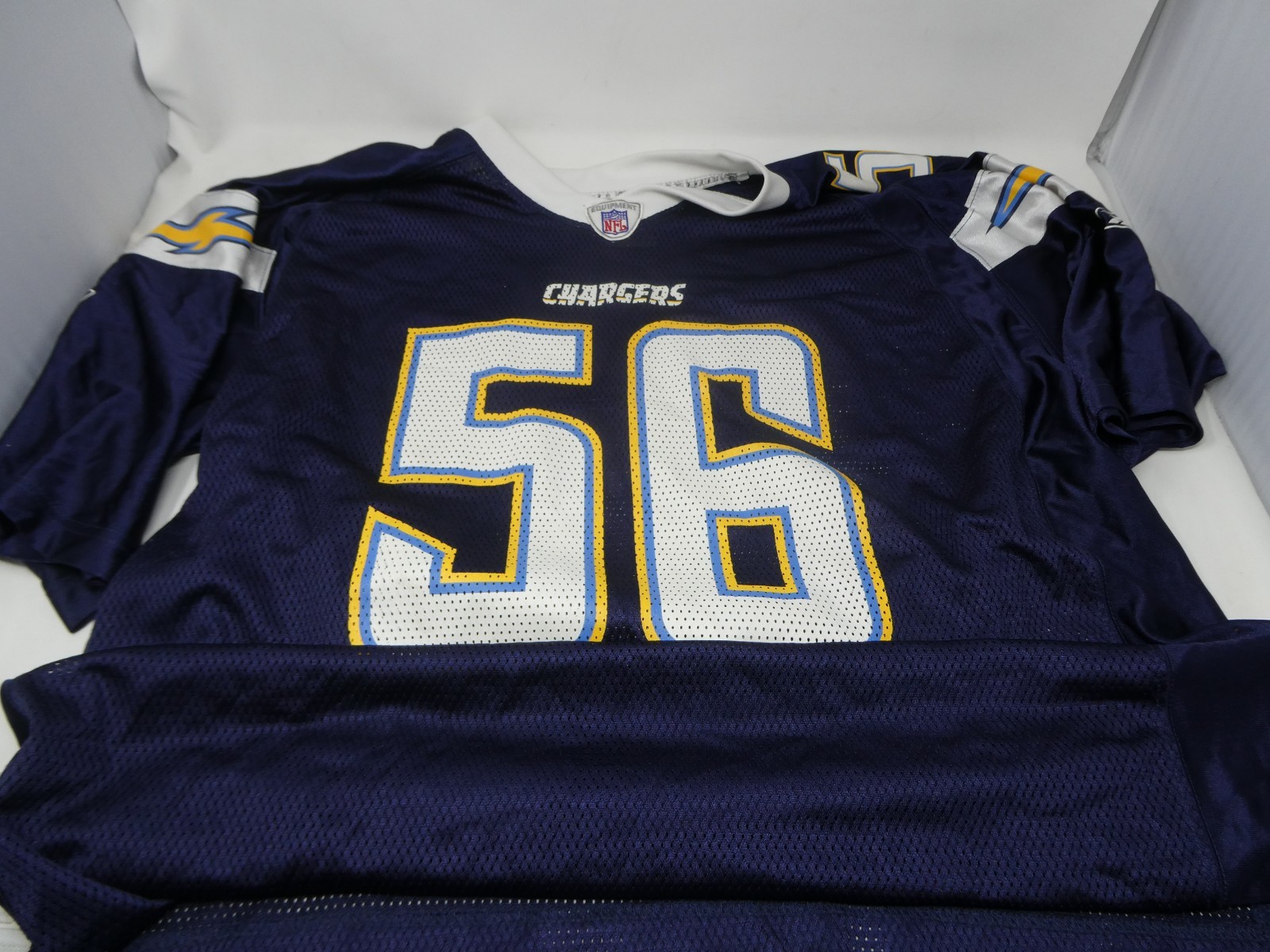 Two San Diego Chargers Shawne Merriman #56 NFL Blue Jerseys Size XL/ Reebok