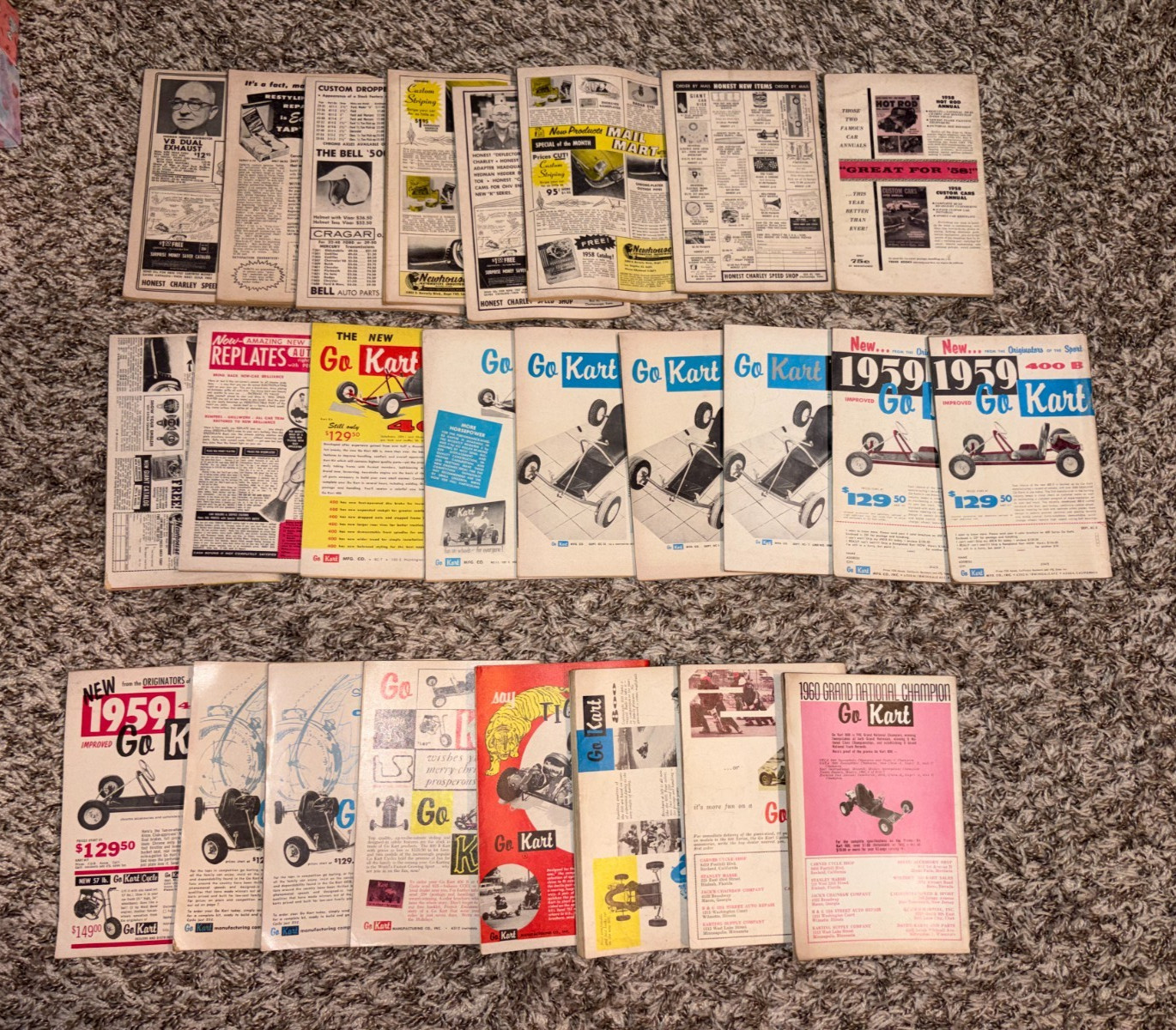 Lot Of 25 Vintage Rod & Custom Magazines Years 1957 ,1958, 1959, 1960 & 1961