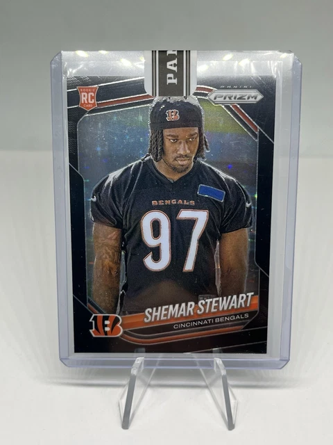 2025 Panini Prizm Shemar Stewart Black Stars 1/1 Rookie Card #344 Bengals