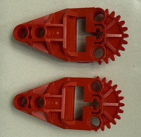 HARD TO FIND LEGO Bionicle 10023 Master Builder RED Gearbox Half Throwbots  (2)