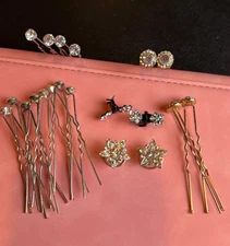 20 Decorative Hair Pins U Shape Rhinestone - Wedding - Horse Show - Competitions