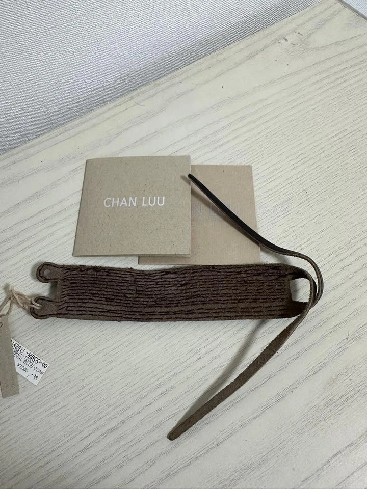 Pulseira de couro CHAN LUU miçangas não usada azul/preto/verde 15cm/13cm - Imagem 4 de 4