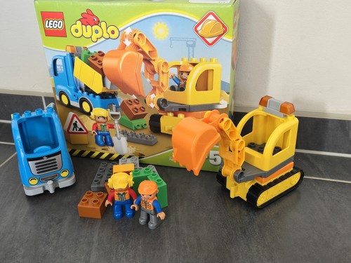 LEGO DUPLO: Bagger & Lastwagen (10812) Baustelle Bauarbeiter Kipper - Bild 2 von 4
