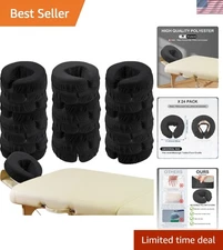 24 Soft Microfiber Face Cradle Covers for Massage Tables - Oil Proof & Reusable