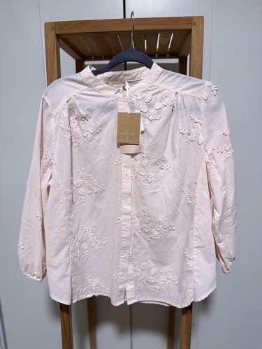 Boho Style Hester And Orchard Climate Lover Button Up Pale Pink  Size Medium - Picture 4 of 5
