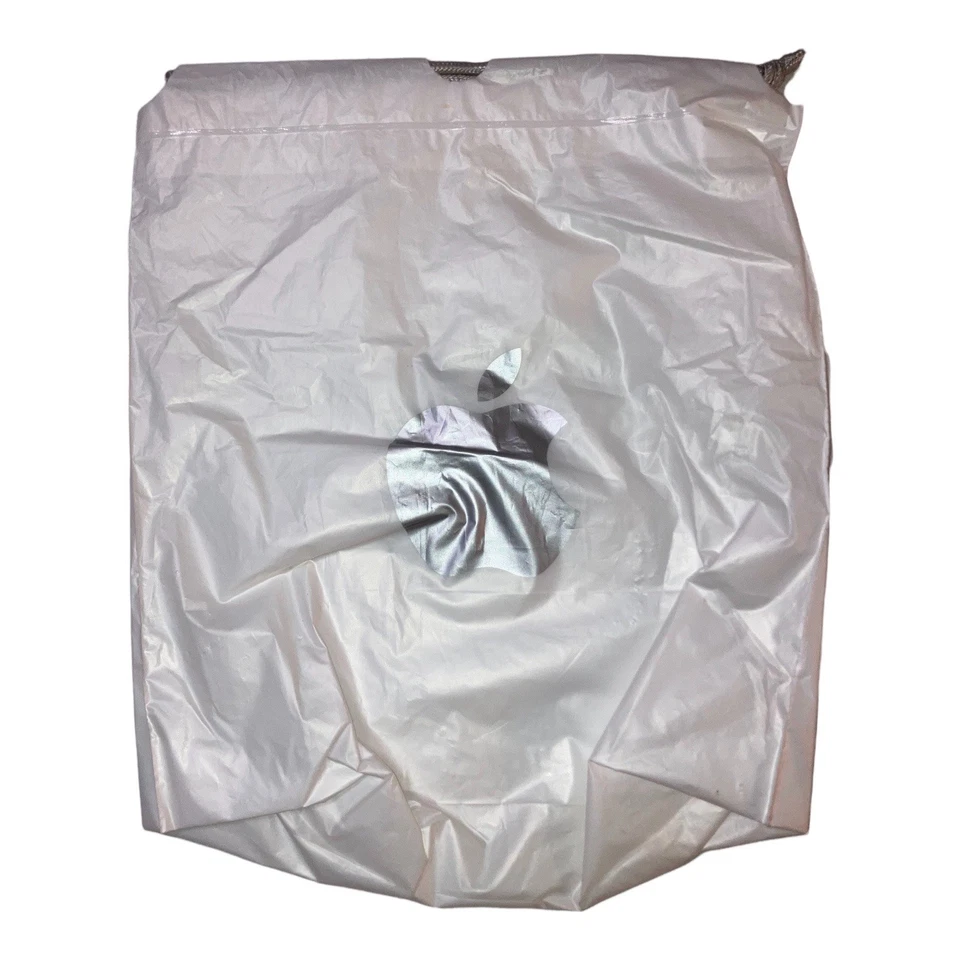 BOLSA DE PLÁSTICO Apple Store Original Dibujo Cadena Pequeño Diseño Retro Foto 2 de 3