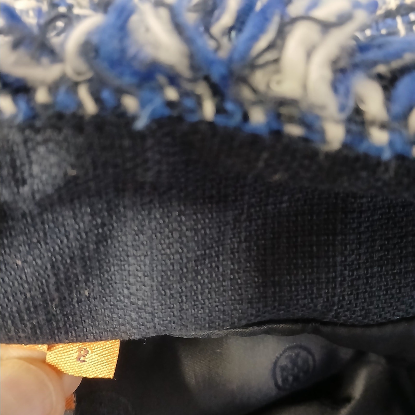 Tory Burch Normandy Blue Nora Skirt Women's 2 Tweed Fringe Artsy Boho Luxury  thumbnail 4