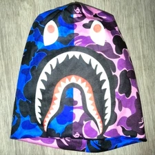 Bape Reversible Skully Hat, Purple and Blue
