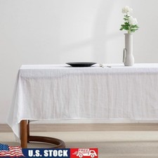 Natural Linen Tablecloth Elegant Indoor Outdoor Dining Cover Versatile Gift New