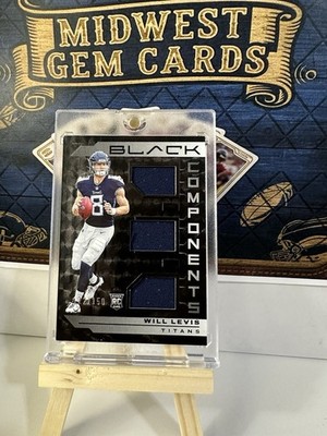 🔥💥2023 Panini Black - Components Will Levis #COM-6 /150 (MEM, RC)💥🔥