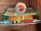 Vintage 1988 Coca Cola Clock Family Drive In Burwood Products WORKS 20.75”long