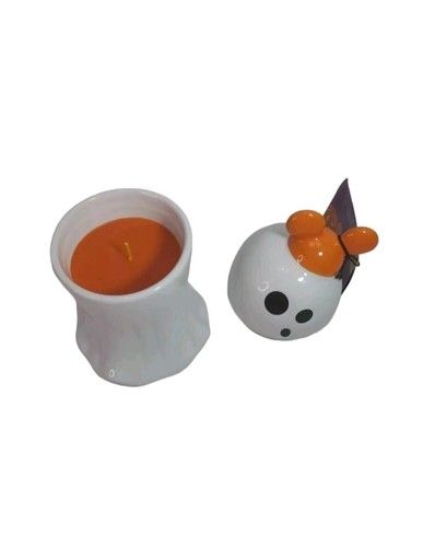 Disney Parks Happy Halloween Ghost Mickey Mouse Ear Hat Scented Palm Wax Candle - Picture 7 of 9