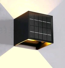 LANFU Solar Powered Motion Sensor Square Outdoor Wall Lights