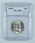 1954-S Franklin Half Dollar MS65 ICG *9053