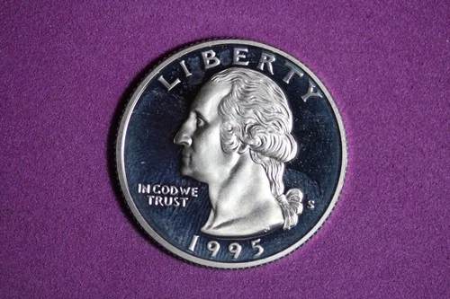 ESTATE FIND 1995 S PROOF SILVER WASHINGTON QUARTER #K58770