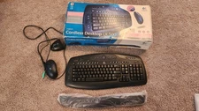 Logitech Cordless Desktop LX 500 Wireless Keyboard Mouse Set PC Optical PS/2 USB