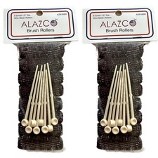 16 pc Vintage Style Hair Roller Mini Small Brush Rollers 16 Count Pack of 2