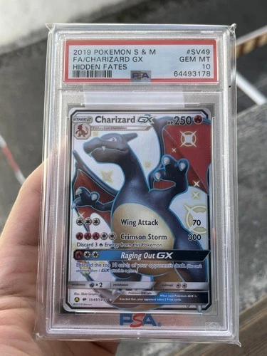 2019 Pokemon S & M Hidden Fates #SV49 FA Charizard GX PSA 10 GEM MINT