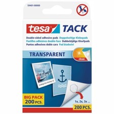 TESA Tack doppelseitige Klebepads -BIGPACK- transparent 200 Stück
