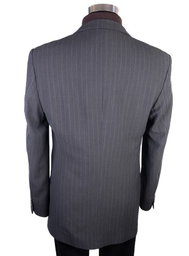 Giorgio Armani Striped Gray 3-Button Sport Coat Suit Jacket Blazer Sz 42R Wool - Picture 8 of 13
