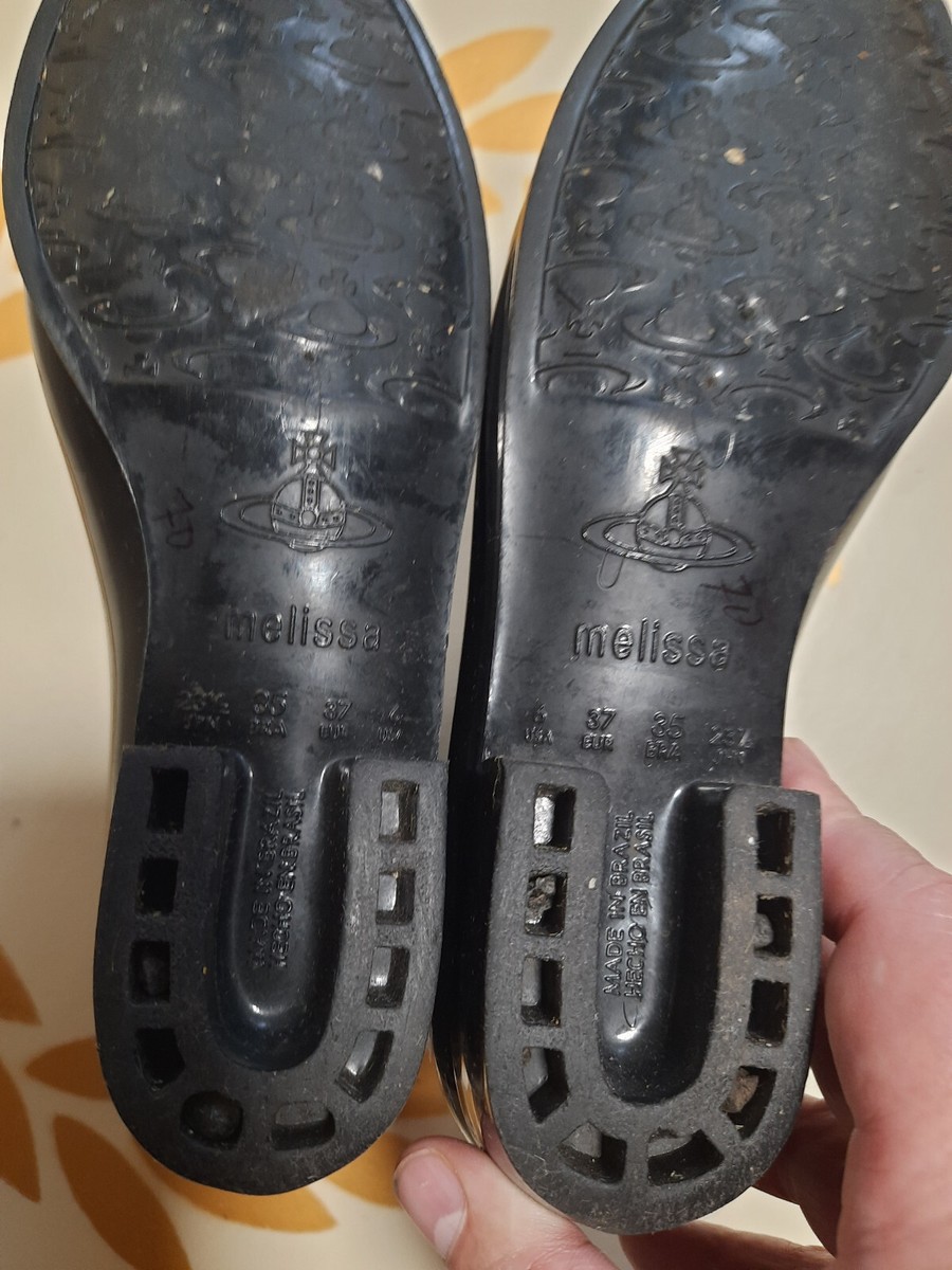 Vivienne Westwood Anglomania Melissa Black Rubber Boots US