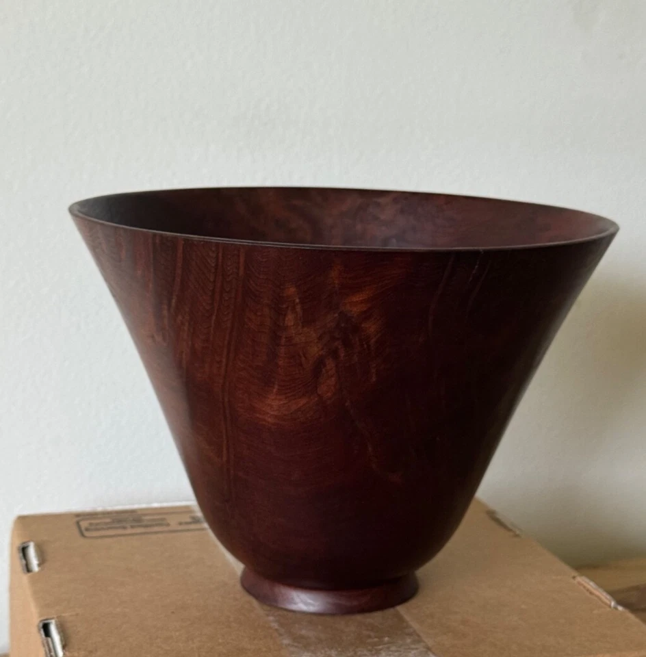 Hermoso - Hawaii - Jerry Kermode Firmado Redwood Burl Bowl ¡Exquisito! Foto 4 de 4