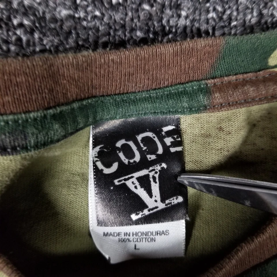 AVMRA Shirt Mens Large Camo American Veterans Motorcycle Riders Assoc Chapter 7 - Image 3 of 4