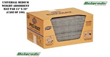 New Pig 25300 Universal Medium Weight Absorbent Mat Pad 15" x 20" case of 100 