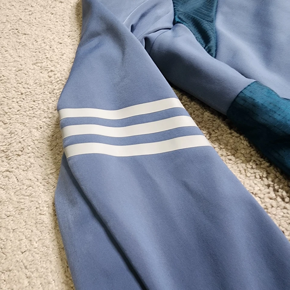 Adidas Climaheat Quarter Zip Pullover Men’s  XL Blue Long Sleeve Performance - Image 2 of 4