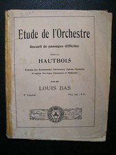 Study partition difficult passages orchestra Oboe Louis Bas music sheet