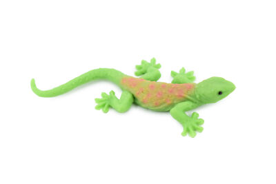 Gecko, Green with Red Spots Soft Rubber Toy Realistic Model 3'' F3468B360