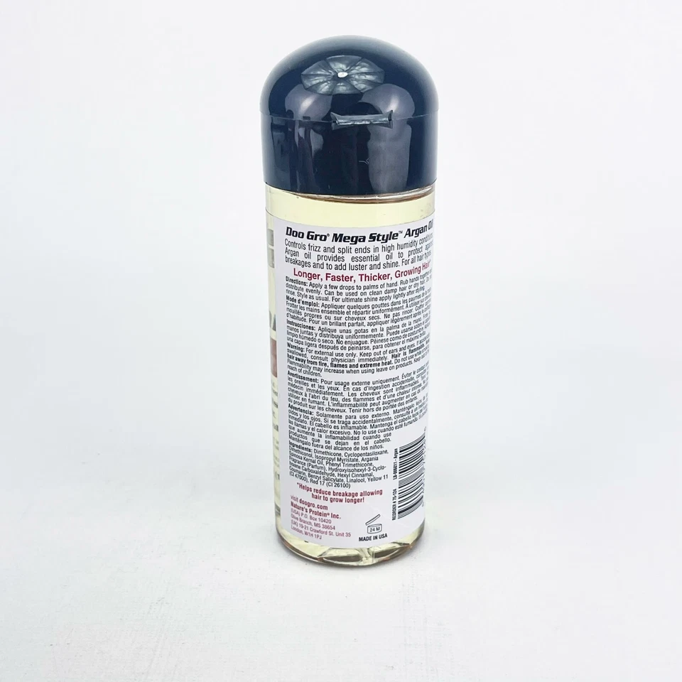 Suero de control de humedad Doo Gro Mega Style aceite de argán 6 fl oz Ea lote de 2 Foto 4 de 4