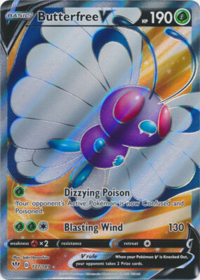 Butterfree V (Full Art) - 177/189 Ultra Rare Darkness Ablaze NM Pokemon TCG  | eBay