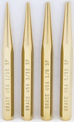 Brass Punch Starter Set Gunsmith Tools & Accessories 4 Piece Set Made In Usa One