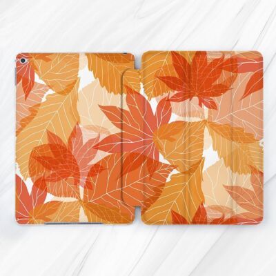 Fall Autumn Orange Leaves Case For iPad 10.9 A16 Pro 13 11 Air 5 Mini 7 6 10.2