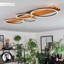 LED Decken Lampe Leuchte Holz/schwarz dimmbar Ess Schlaf Wohn Zimmer Beleuchtung
