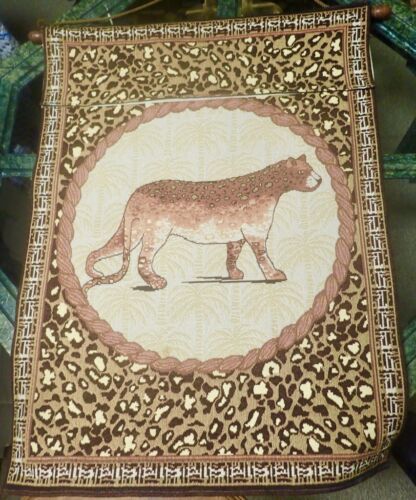 Cheetah Safari Scene Tapestry with Dowel Rod and Top Flap 35x26 - Picture 1 of 7