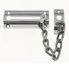 Lot Of 4 Silver Door Guard Chain Bolt Latch Slide Lock Home Security Hardware