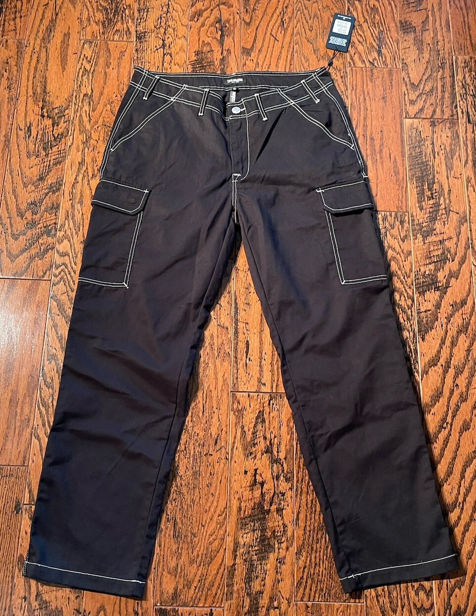 True Religion Jeans Men Size 34 Cargo Pants Jet Black Style