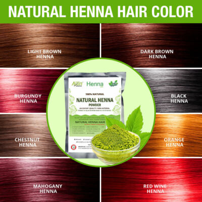ALLIN Henna Hair Color - 100% Organic Chemical free Henna Hair Hair Care Natural