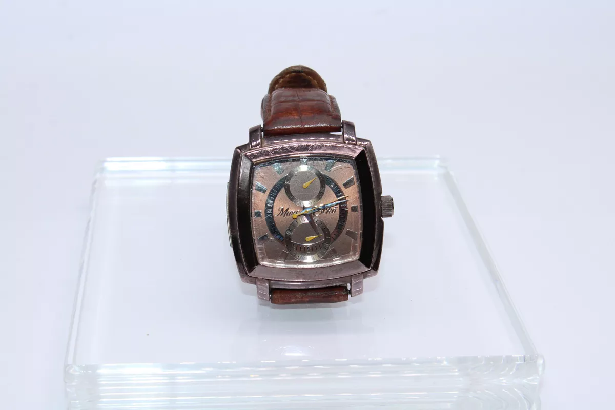 Wrist Watch MARC ECHO NO. 00 829 1972 LEATHER BAND ANALOG SUB