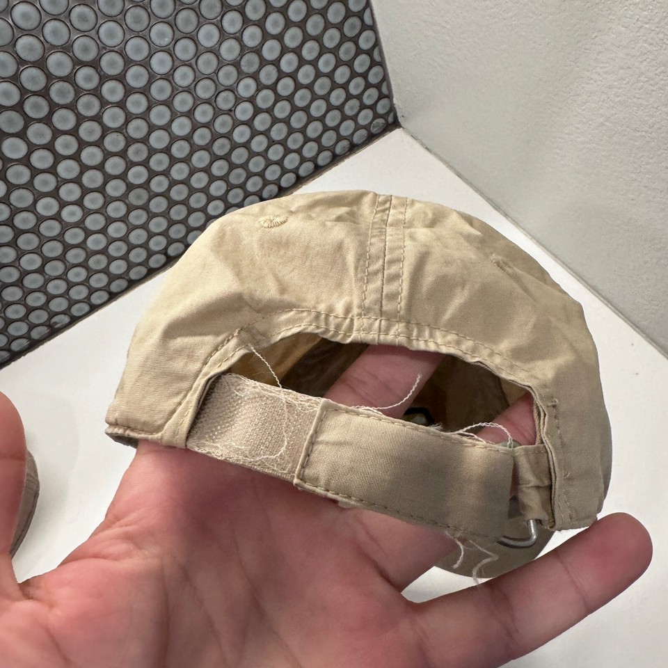 Vintage Old Navy Hat Cap Mens Beige Strap Back Embroidered Lightweight